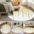 thumbnail image 5 of Round Area Rug 6 Ft, Sage Green Polka Dots Washable Non-Slip Circle Carpet for Living Room/Bedroom, Vintage Abstract Art Watercolor Low-Profile Indoor Mats Collection Rugs for Residential, 5 of 8