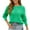Green, variant on Oalirro Cotton Long Sleeve Tee Shirts for Women Striped Print Women Dressy Blouses Tops Casual Long Sleeve Crew Neck