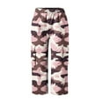 thumbnail image 5 of Stephy Women's Casual Camouflage Print Cargo Pants Stretch Elastic Waist Tapered Pants with Pockets, Pink, L, 5 of 7