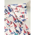 thumbnail image 6 of Bagilaanoe 4th of July Clothes for Toddler Baby Boys Short Sleeve Letter Print Shirt Tops + Shorts 6M 12M 18M 24M 3T 4T Kids Independence Day Outfits 3pcs Short Pants Set, 6 of 9