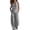 Gray#22, variant on S Women's 2 Piece Solid Sets, Sleeveless V Neck Button Tops with Wide Leg Pants Set Airports Outfits Navy