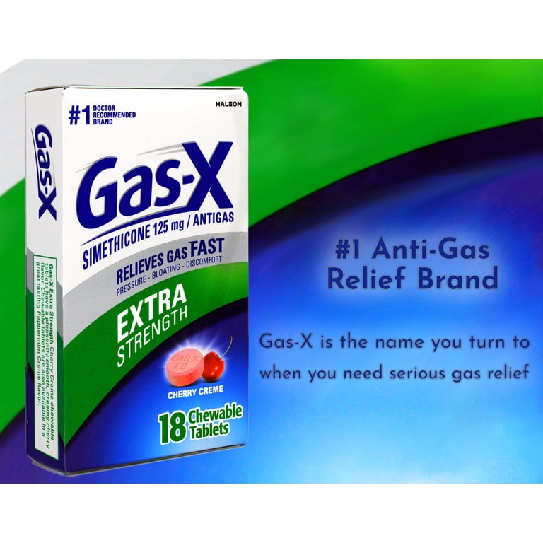 Gas-X Chewables, Extra Strength Gas Relief Simethicone, Cherry