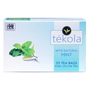 tekola Mint Tea with Natural Mint - 2 Packs of 25 Ct tea bags