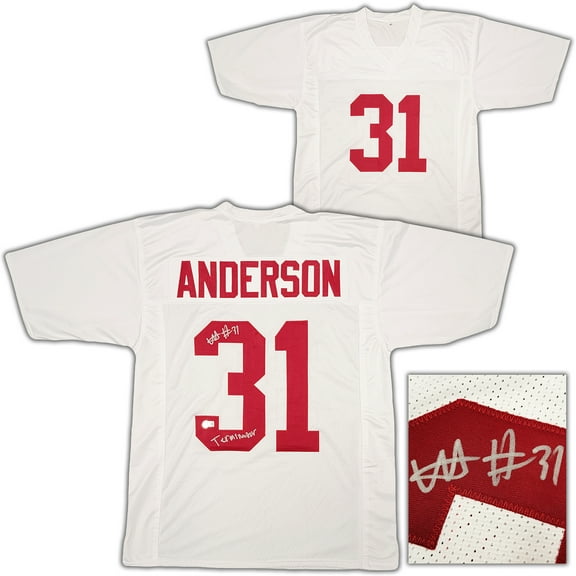 Alabama Crimson Tide Will Anderson Autographed White Jersey "Terminator" Beckett BAS Witness 209475