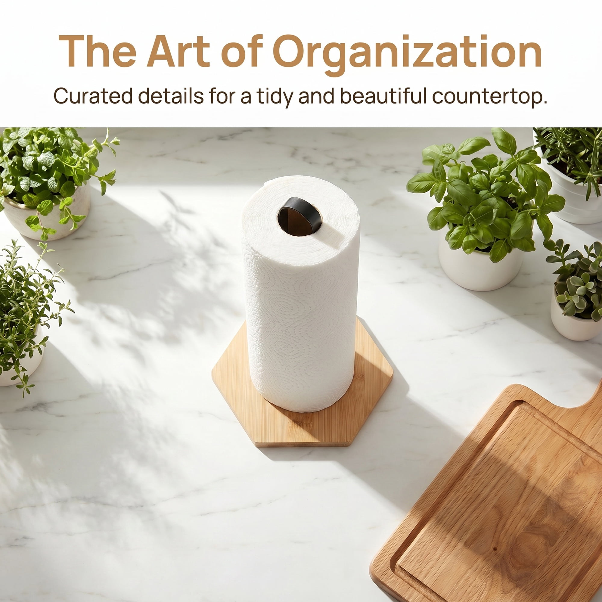 Unique Bargains Paper Towel Holder Countertop Non Slip Base Dispenser Black C 10.2x6.3inch