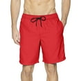 thumbnail image 2 of Swim Shorts Men Sports Net Beach Shorts Quick Dry With Inner Casual Pants Shorts Swimwear Mens Big And Tall Swim Trunks Red XXXL, 2 of 4