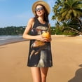 thumbnail image 3 of Fotbe Modern Funny Duck Vestido de Verano sin Mangas para Mujer – Vestido Midi Línea A, Estilo Camiseta Floral, Vestido Playero Casual y Fluido, 3 of 7