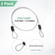 thumbnail image 3 of Uxcell 2-Pack Candado de Cable de Seguridad, Cable de Acero Recubierto de 4.92FT con Doble Bucle [Transparente], 3 of 6
