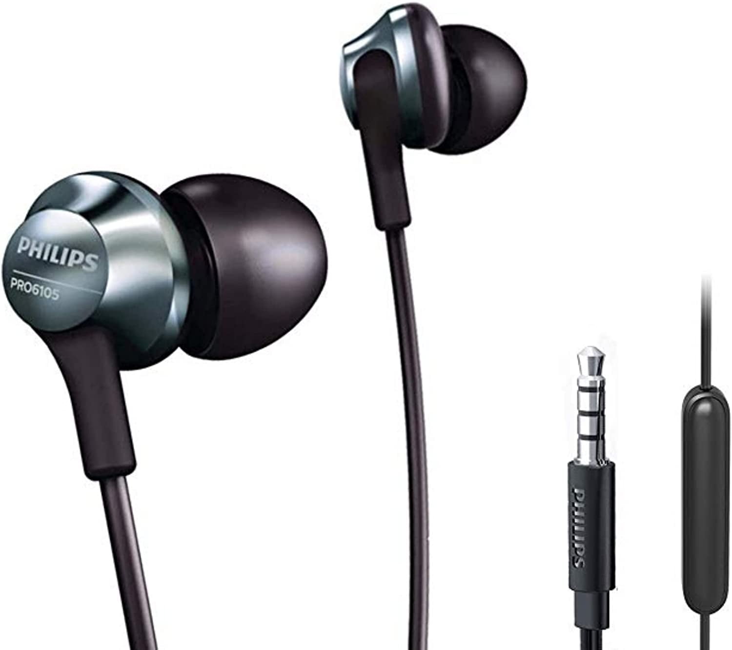 (3 pack) Philips Noise Cancelling Headphones Wired Earbuds In-Ear Earphones with with Microphone,3.5mm Jack with Mic