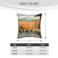 thumbnail image 4 of Xecao Tranquil Garden Landscape Print Soft Velvet Decorative Throw Pillow Covers, Square Cushion Cases for Bed, Sofa, Living Room, Car, and Indoor Outdoor Use-16"x16", 4 of 8