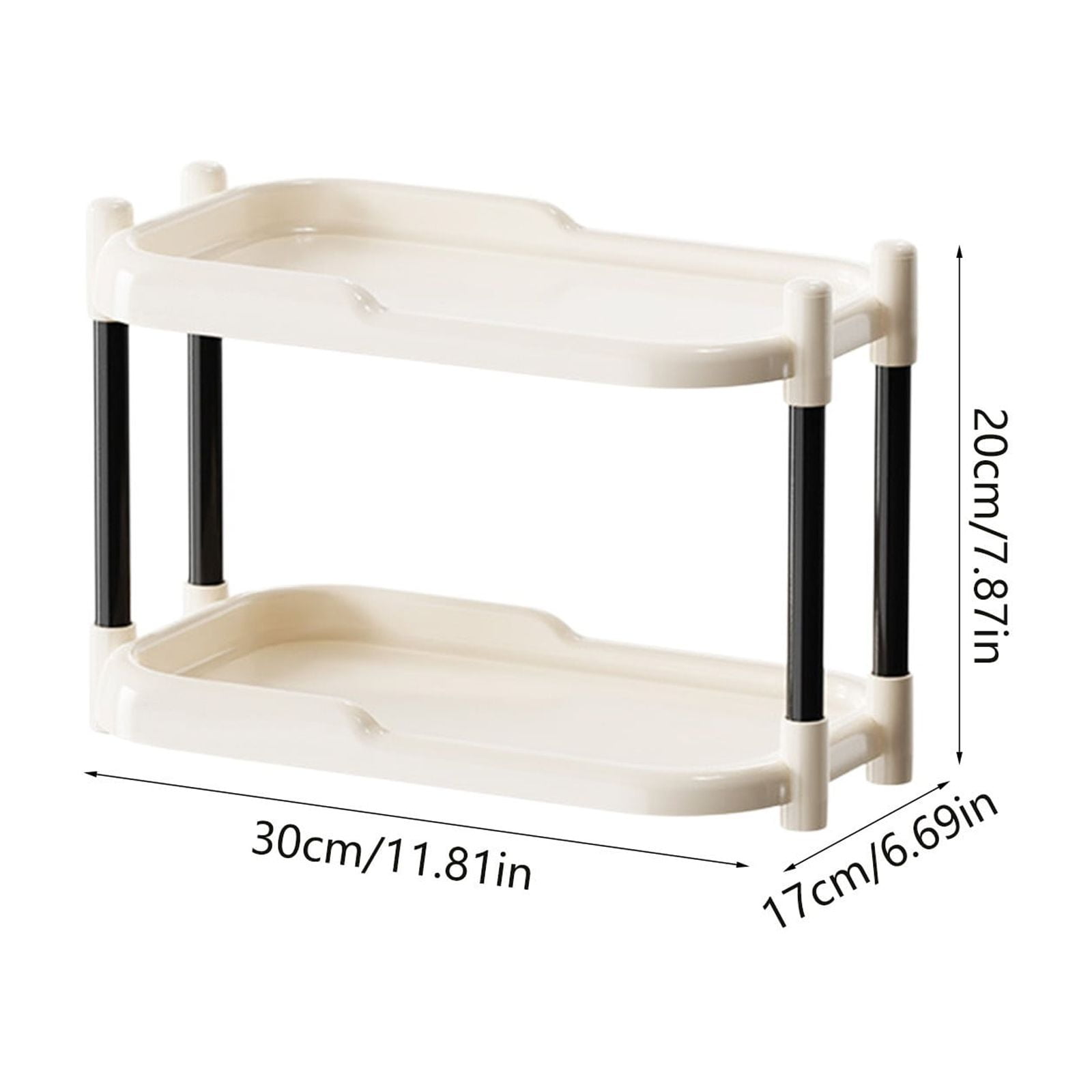 TNDBKQWR 2-Tiered Shelf for Bathroom Countertop Organizers, Kitchen Shelves Countertop Desk Organizer, Office Desk Shelf Small Countertop Shelf