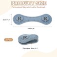 thumbnail image 2 of 2Pcs Personalized Magnetic Leather Bookmark, 26 Letters Bookmark, (Blue/R), 2 of 6