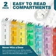 thumbnail image 6 of MEDca Weekly 4-Times-a-Day Pill Organizer, Multicolor (2 Pack), 6 of 10