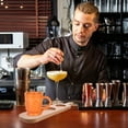 thumbnail image 6 of WRISTBIQUE Khaki Wooden Drink Flight Board with Handle 3 Cup Holes for Beer and Wine Serving, 6 of 10