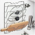 thumbnail image 2 of 43x28cm Cupboard Door Wall Saucepan Pan Lids Storage Rack Holder For 5 Lids Ns2, 2 of 5