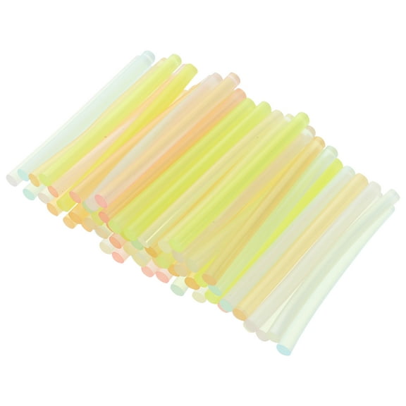 Phenofice 60Pcs Bulk Hot Glue Sticks Transparent Mermaid Color Cylindrical EVA Good Adhesion