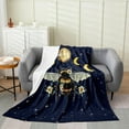 thumbnail image 3 of Xchearser Bee Flannal Throw Blanket Baby 30"x40" Boho Moon Sun Plush Blanket for Kids Boys Girls Galaxy Bohemian Bee Decor Fleece Blanket Cute Animal Fuzzy Blanket Bee Gifts, 3 of 6