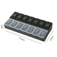 thumbnail image 4 of YAOMOBB Capsule Holder Weekly Tablet Organizer Double Rows 14 Grids Sealed Lid 7 Days Home Supply, 4 of 6