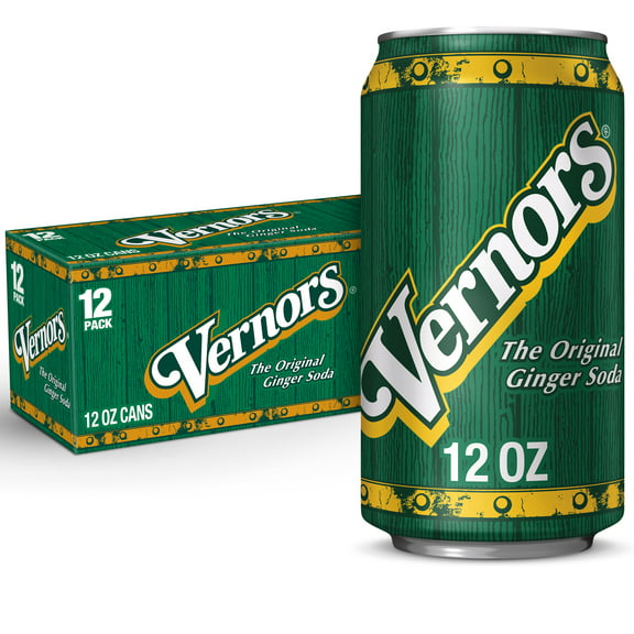 Vernors Caffeine Free Ginger Ale Soda Pop, 12 fl oz, 12 Pack Cans