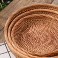 thumbnail image 3 of Natural Water Hyacinth Wicker Baskets, Environmental Friendly Natural Storage Organizer Nesting Boxes with Handle - 9.84",1PCS, 3 of 9