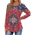 thumbnail image 3 of Fantaslook Plus Size Womens Tops Dressy Casual Button Pleated Blouses Long Sleeve Shirts Fall Fashion Tunic Tops, 3 of 7
