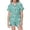 Mint Green, variant on Weebloom Little Girl Pajamas Cute Bow Set Soft Printed Pajamas Short Sleeve Button Down Tops And Shorts Kids Toddler Sleepwear Nightwear Pjs Loungewear Purple 6-7 Years