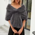 thumbnail image 4 of TRUBKH Shawl Winter Scarf Shawls and Wraps for Evening Dresses Large Scarf Capes for Women Women Scarves Triangle Shawl Gray One Size, 4 of 8