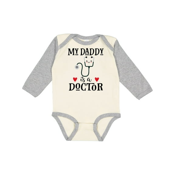 Inktastic Doctor Daddy Physician Baby Gift Boys or Girls Long Sleeve Baby Bodysuit