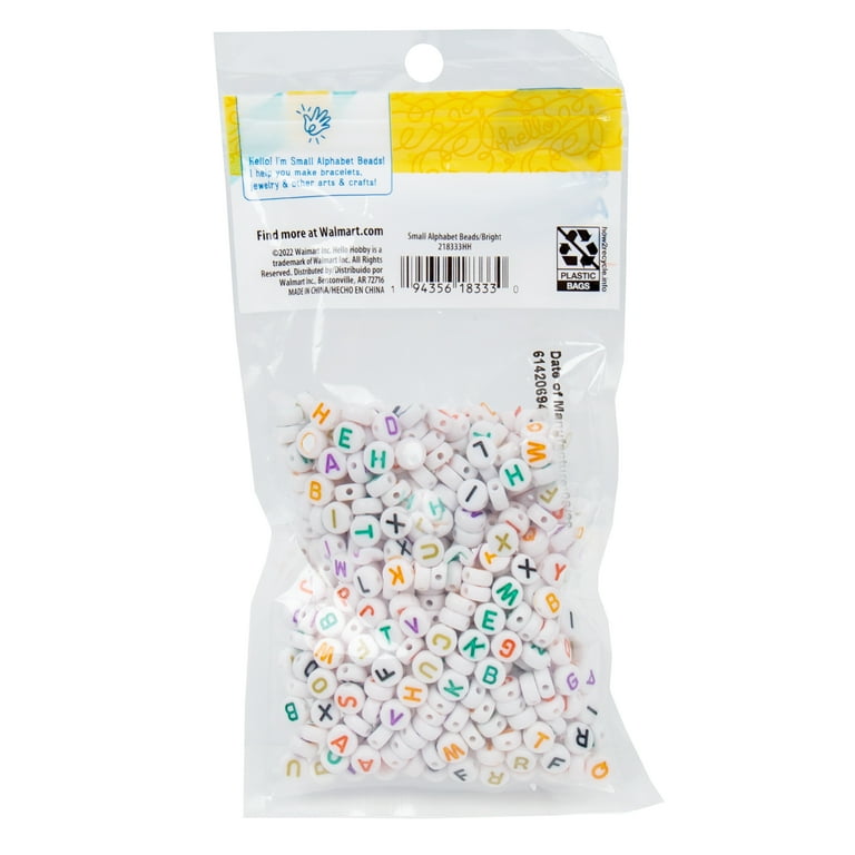 Hello Hobby Small Alphabet Beads, 360-Pack, Boys and Girls, Child, Ages 6+  