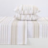 thumbnail image 3 of Great Bay Home Turkish Cotton Solid Flannel Sheet Set  (Twin, Taupe - Stripe), 3 of 6