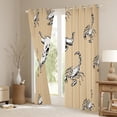 thumbnail image 3 of Homewish Teens Bull Skull Scorpion Black Out Curtains,Bohemian Western Theme Curtains Pack of 2 (42x63 Each),Vintage Aesthetic Bedroom Curtains,Super Cozy Room Decor, 3 of 6