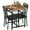 1+2/ Brown, variant on Lamerge Dining Table Set for 4, 43.3" Dining Room Table with 4 Upholstered PU Leather Chairs, Modern Wood Kitchen Table and Chairs Set, 5-Piece Dinette Set for Breakfast Nook, Small Places, Brown