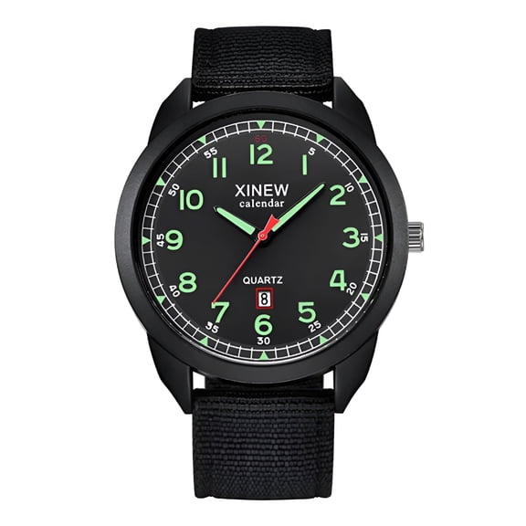 DESIGNICE Men's Nylon Waterproof Date Quartz Watch Analog Quartz Wrist Watch for Nurses Women Smart Watch for Seniors Men's Sports Watch Analog Watch Nurse Watch Waterproof Watch