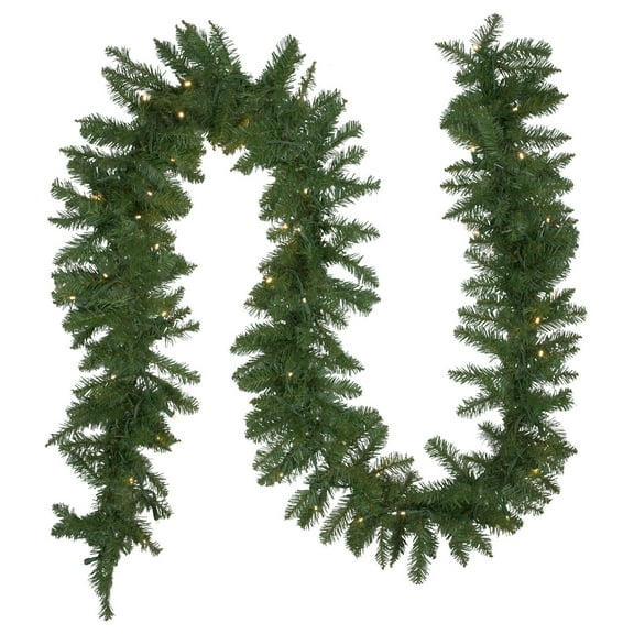 Northlight Pre-Lit Northern Pine Commercial Christmas Garland - 50' x 10" - Warm White LED Lights