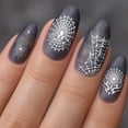 thumbnail image 5 of 3pcs Spider Web Nail Stamping Plates Nail Art Plates Gothic Nails Image Plates Spooky Cobwebs Patterns Manicure Art Templates, 5 of 7