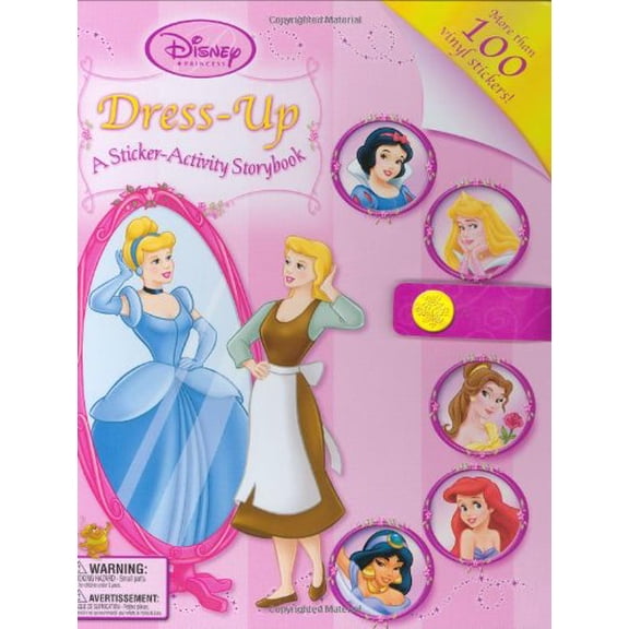 Pre-Owned Disney Princess Dress-Up: A Sticker Activity Book (Sticker-Activity Storybook, A), 9780786834884, 0786834889, Hardcover, Stk edition