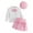 C-4305Pink, variant on TEDOYE Girls Outfits Sets Toddler Kids Ribbed Bow Tops Skirt Hat 3 Piece Casual Winter Outfits For School Autumn Fall Holiday Wear, 6-7 Years