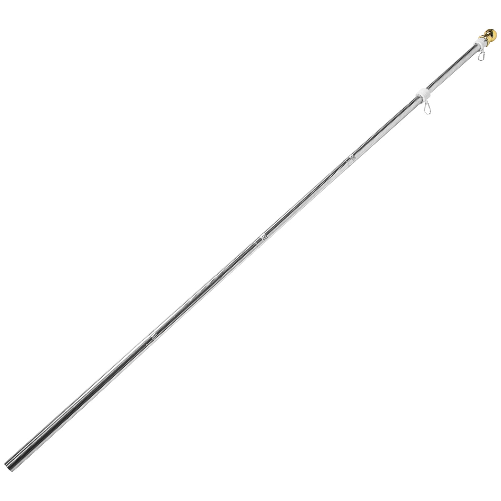DINHEAROM Outdoor Flagpole Set with Rustproof Finish, Rotating , 190x2x2 cm Flag Pole for Yard, Garden, Patio