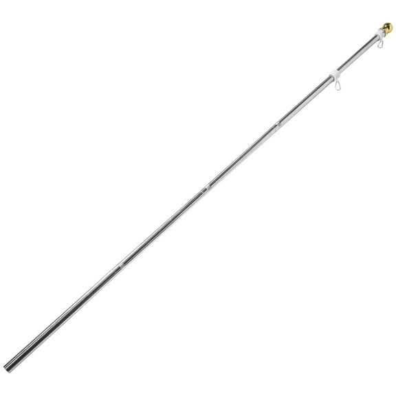 Stainless Steel Flagpole Anti-winding Garden Rod Kit Poles for outside House Stand