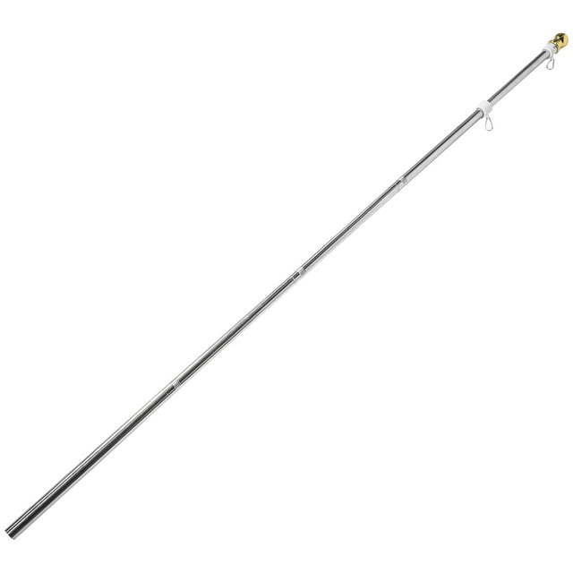 1 Set of Sturdy Flag Pole Rustproof Flagpole Durable Stainless Steel Flag Pole for Garden