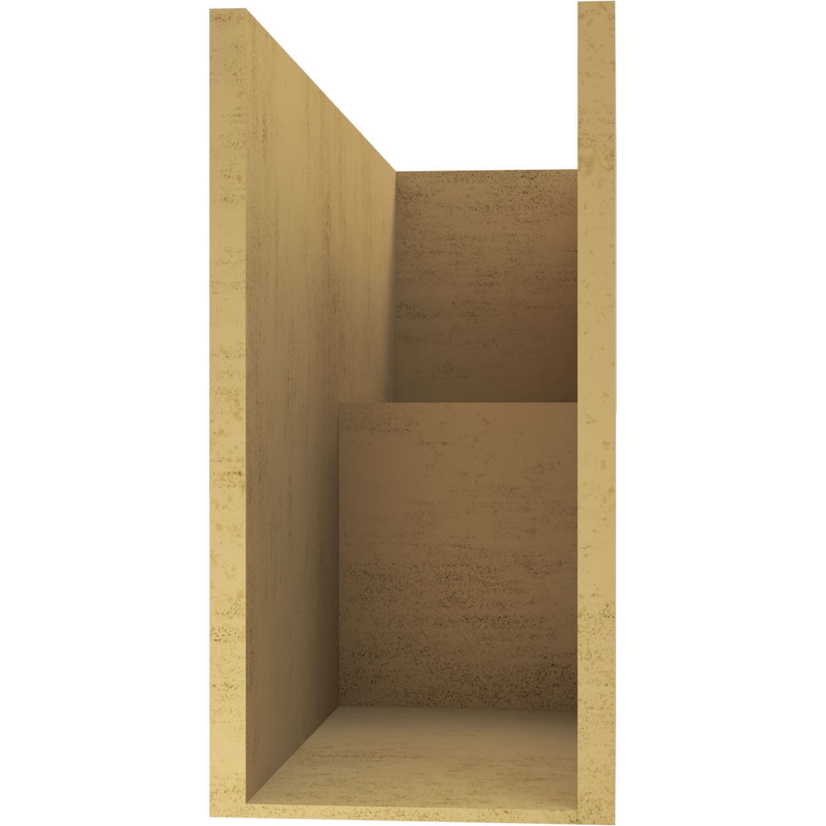 11"W x 33"D x 22"H Classic Chapel Hill Rough Cedar Woodgrain TimberThane Corbel, Primed Tan