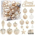 thumbnail image 5 of 65 pcs Christmas Balls Ornaments Set, Shatterproof Christmas Decorations with Hand-held Gift Package for Xmas Tree/Holiday/Wedding/Holiday/Party Decor (Champagne), 5 of 6