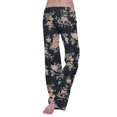 thumbnail image 5 of Edvintorg Women's Casual Loose Wide Leg Pants Harajuku Fashion Flower Print High Waist Pants Summer Wide Leg Long Lounge Pant With Pocket On Clearance, 5 of 6