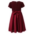 thumbnail image 2 of Richie House Little Girls Red Pintuck Dotted Bow Polished Dress 3/4, 2 of 2