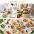 thumbnail image 7 of 36 Pcs Glass Food Storage Containers with Tempered Lids Set, Borosilicate Oven-Safe(-4°F~950°F), Airtight Meal Prep Lunch Box Containers (18 Containers & 18 Lids), Green, 7 of 7