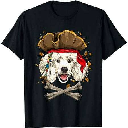 Poodle Pirate Dog Halloween Jolly Roger T-Shirt