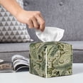 thumbnail image 6 of Rateoe Tropical Plants Green Pattern Tissue Box Cover, Modern Square Decorative Leather Facial Paper Case Organizer Holder Dispenser 5X5X5'', 6 of 8