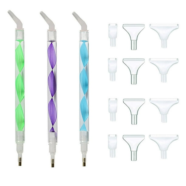 DIY 5D Diamond Painting Spiral Faux Crystal Rod Elbow Point Drill Pen