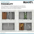 thumbnail image 5 of Ruvati 30 x 22 inch Workstation Topmount 16 Gauge Ledge Kitchen Sink Single Bowl, 5 of 16