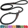 thumbnail image 1 of shiyou-Durable Slip Lead Dog Leash, 6 FT x 1/2" Heavy Duty Dog Loop Leashes, Comfortable Strong Rope Slip Leash for Large Medium Dogs, No Pull Pet Training Lead with Highly Reflective(1/2", Black), 1 of 4